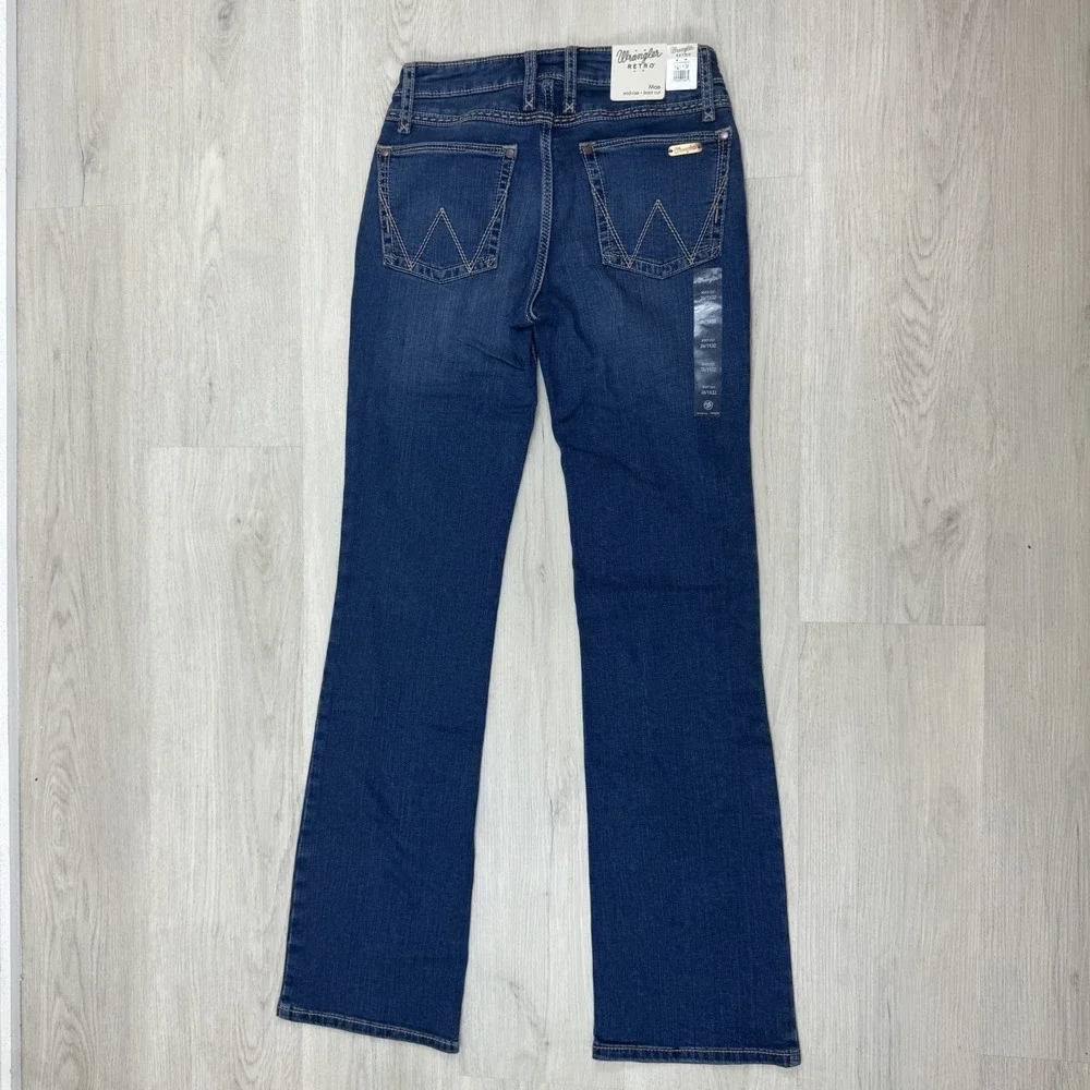 Wrangler Retro‎ Mae Bootcut Mid Rise Jeans Womens 26x32 Medium Wash